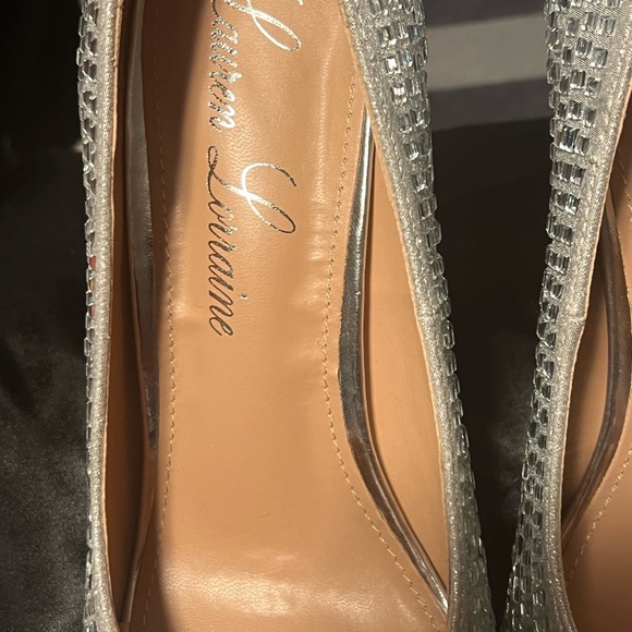 Lauren Lorraine Glittering Silver Heels - Picture 7 of 7